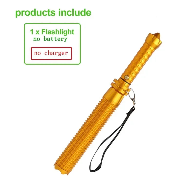 Baseball Bat LED Flashlight Super Bright Self Defense Mace