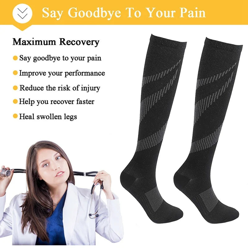 Varicose Veins Socks Compression Stockings  Men Diabetes Nature Hiking