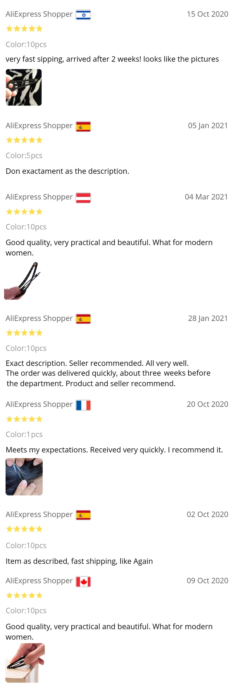 10pcs Women Self Defence Hairpins