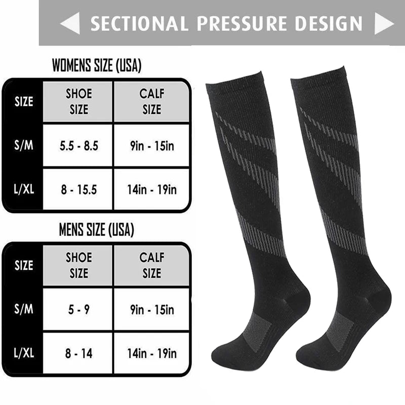 Varicose Veins Socks Compression Stockings  Men Diabetes Nature Hiking