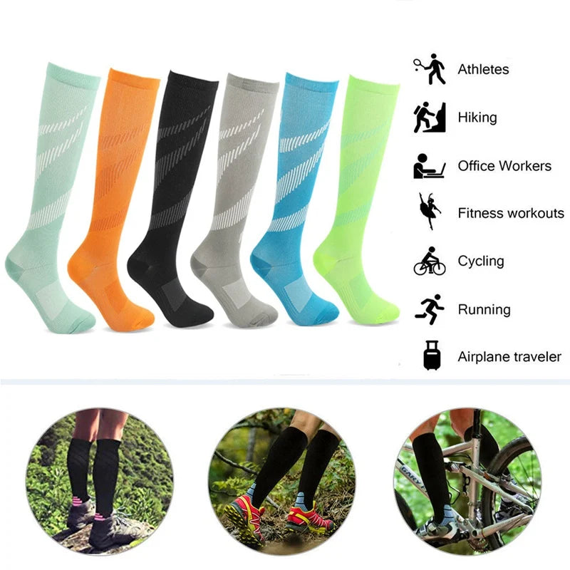 Varicose Veins Socks Compression Stockings  Men Diabetes Nature Hiking