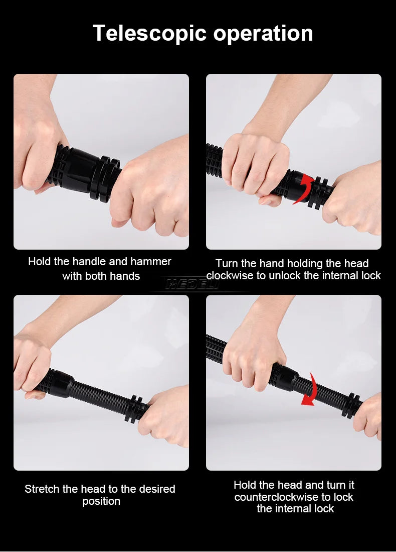 Baseball Bat LED Flashlight AluminumAlloy