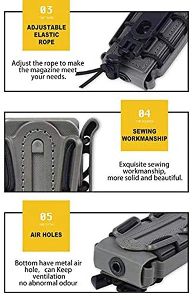 Tactical Molle 9mm Magazine Pouch Pistol Mag Holder