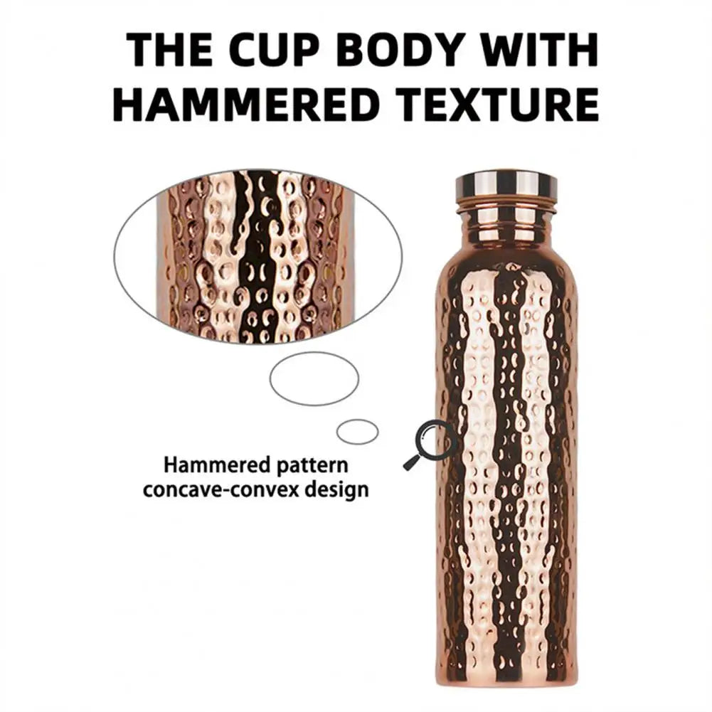 800ML Copper Drinking Bottle Hammer Pattern