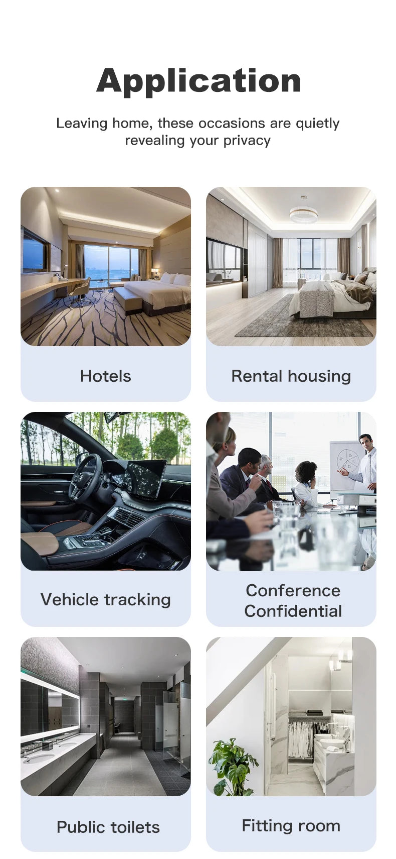 Anti-Spy Car GPS Tracker Hidden Camera Detector RF Wireless Signal Scanner Bug Detection Gadget for Security Protection