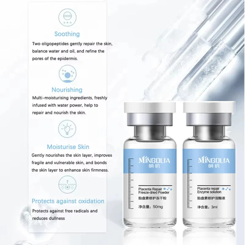 Oligopeptide Placenta Freeze-dried Powder Essence Repair Facial Moisturiz Hydrating Pore Shrinkage Skin Rejuvenation Skin Care