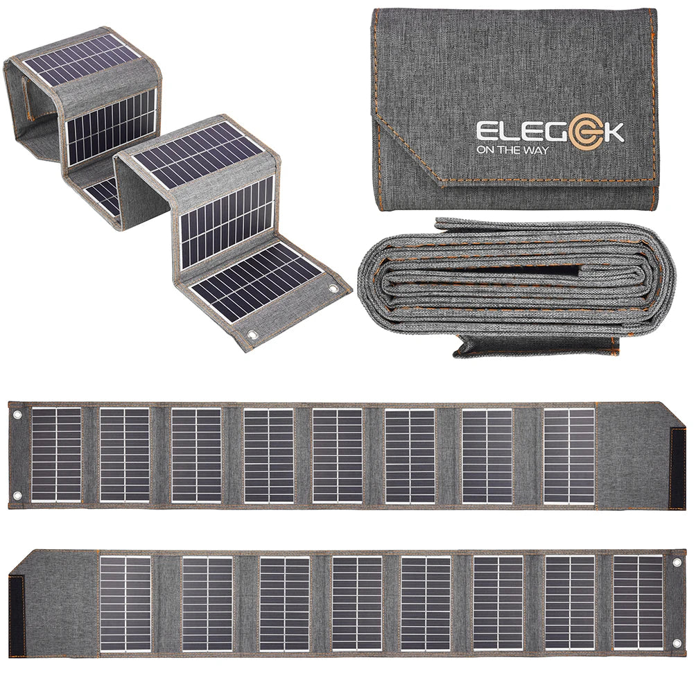 USB Portable Battery Charger With Solar Panels Survival Charge