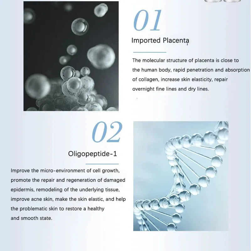 Oligopeptide Placenta Freeze-dried Powder Essence Repair Facial Moisturiz Hydrating Pore Shrinkage Skin Rejuvenation Skin Care