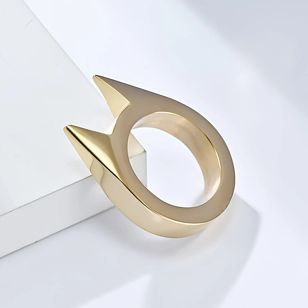 Creativity Fashion 316L Stainless Steel Cat Ears Ring for Men & Women