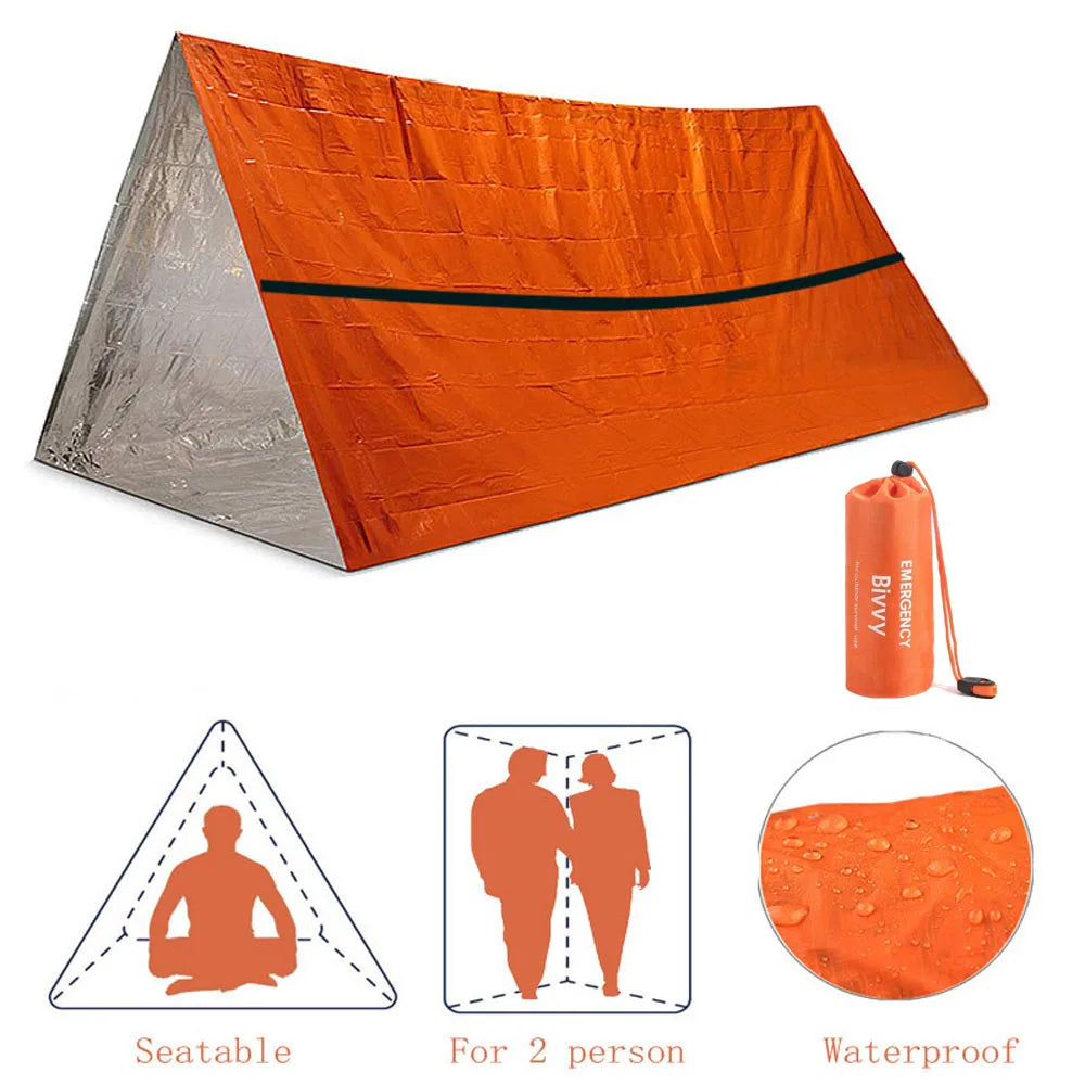 2 Person Emergency Tent Kit Waterproof  Survival Shelter