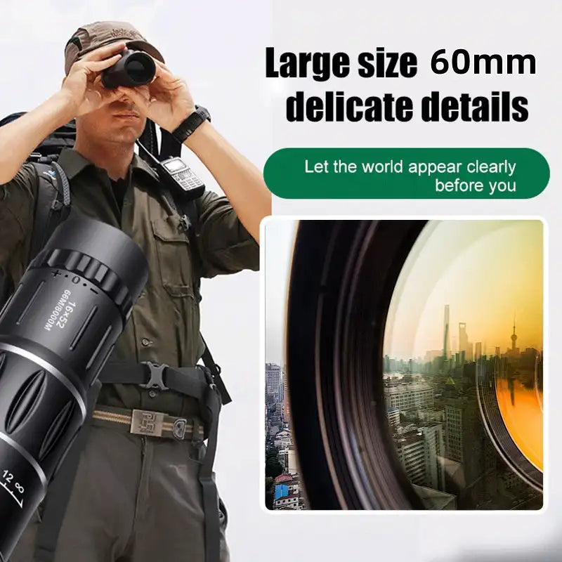 16x52 Long Range Monocular Telescope High -