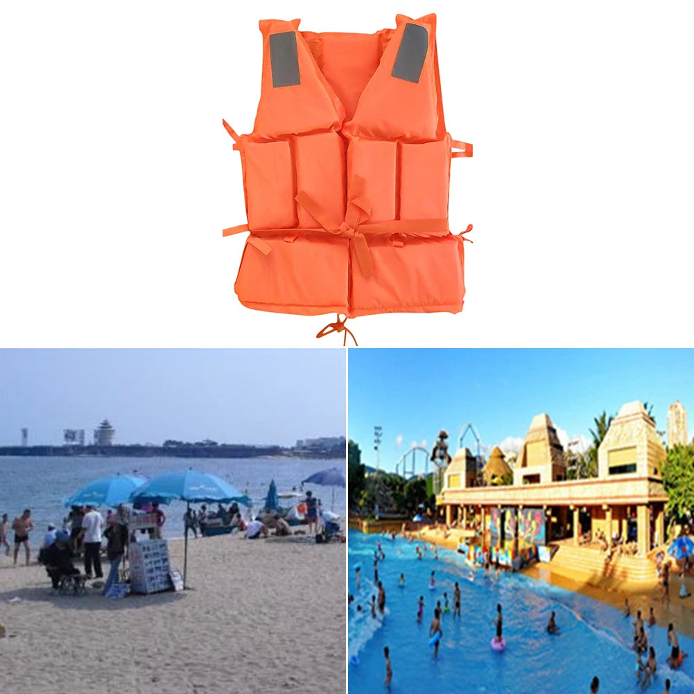 Adult Safety Vest Water Buoyancy Jacket with Whistle for Swimming Water Sports Life Jacket for Skiing And Driving