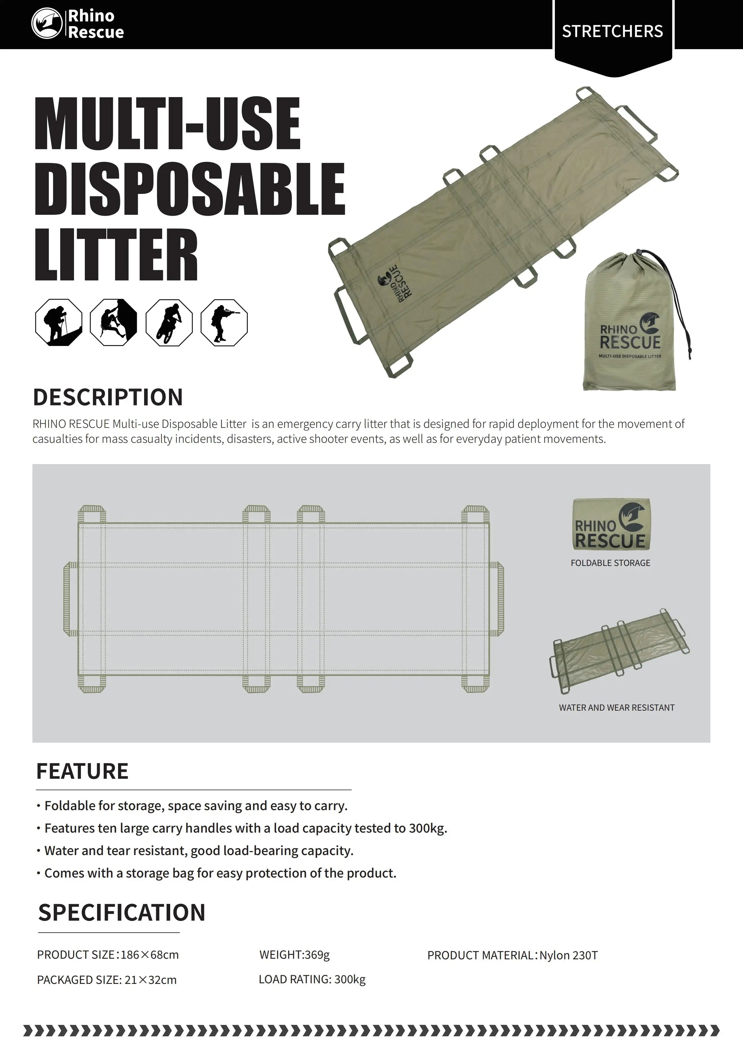 RESCUE Portable stretcher