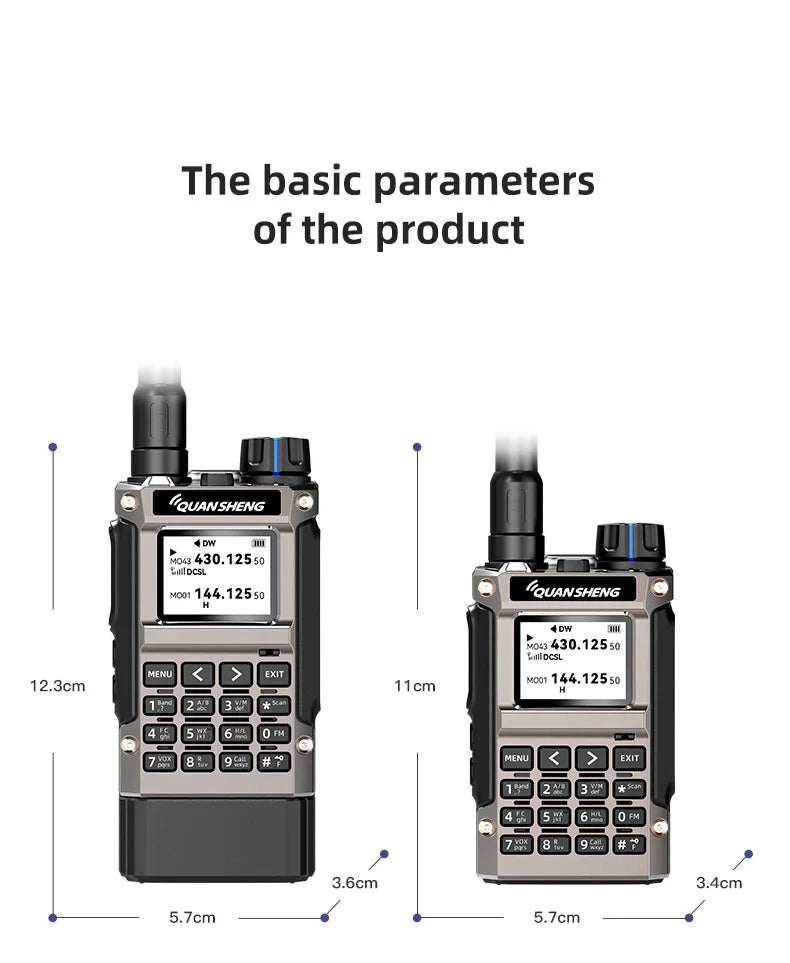 UV-K1(8) Air Band Walkie Talkie 50-600MHz Full Band Receive UHF VHF Ham Radio Wireless