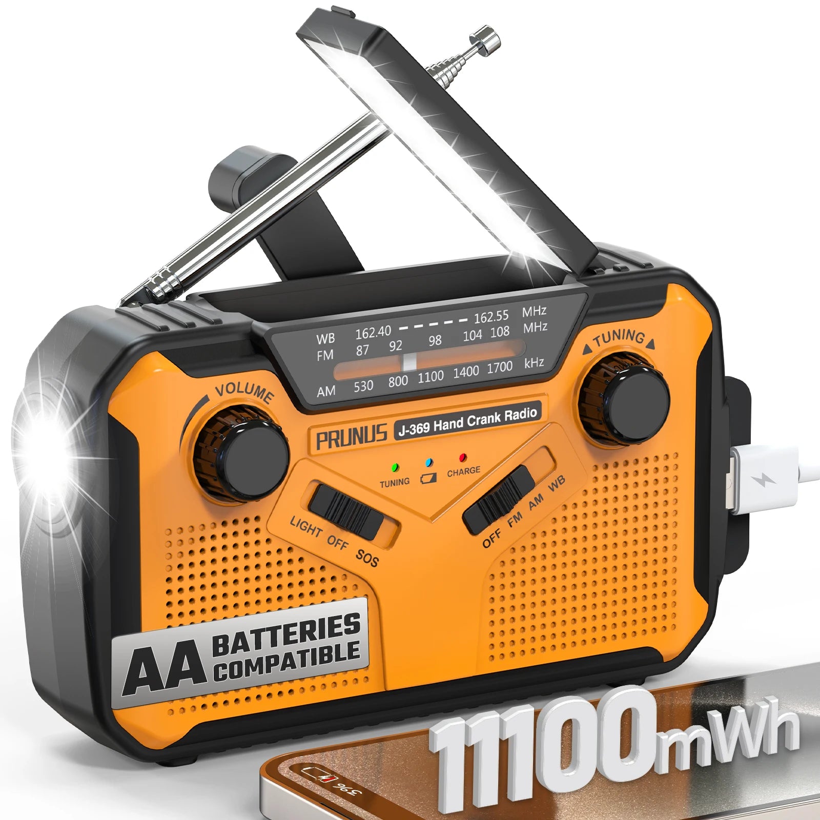 Solar Power Radio Hand Crank Charging