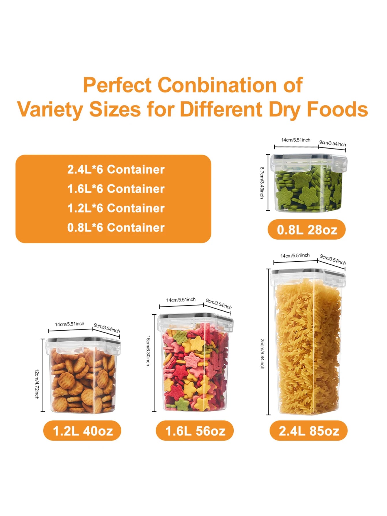 48pcs,Sealed food storage containers