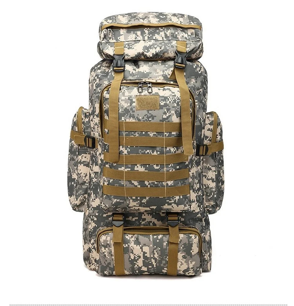 80L/100L  Mountaineering Bag Climb Bag Tactical Large Backpack Outdoors