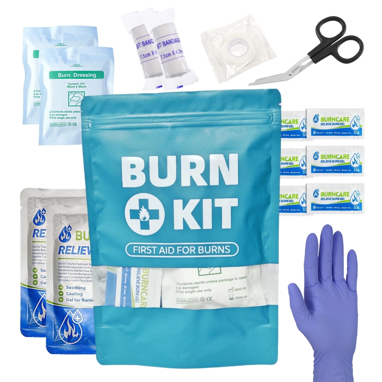 Professional Burn Care Kit with Advanced Dressings Cream