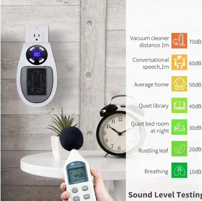 350W Portable Wall Mounted Heater with Remote Control