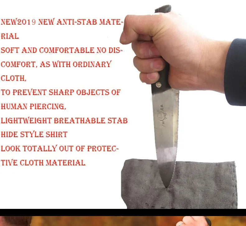 Military Tactical Stab-Resistant Cut-Proof Jacket Men Soft Self-Defense