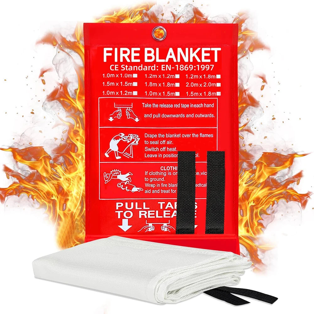 Fire Blanket Flame Retardant Set of 2