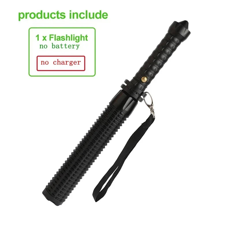 Baseball Bat LED Flashlight  Super Bright Self Defense Mace