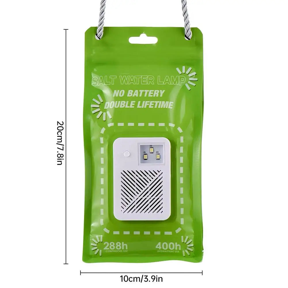 1/2pcs Salt Water Lamp No Batteries 2 Light Modes 400 Hours Water Lamp Light Bag Camping Essentials 3 LED 50 Lumen Reusable