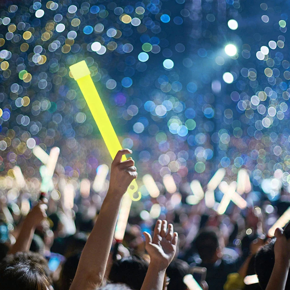 1-50pcs Glow Sticks with Hook 6 inch Fluorescence