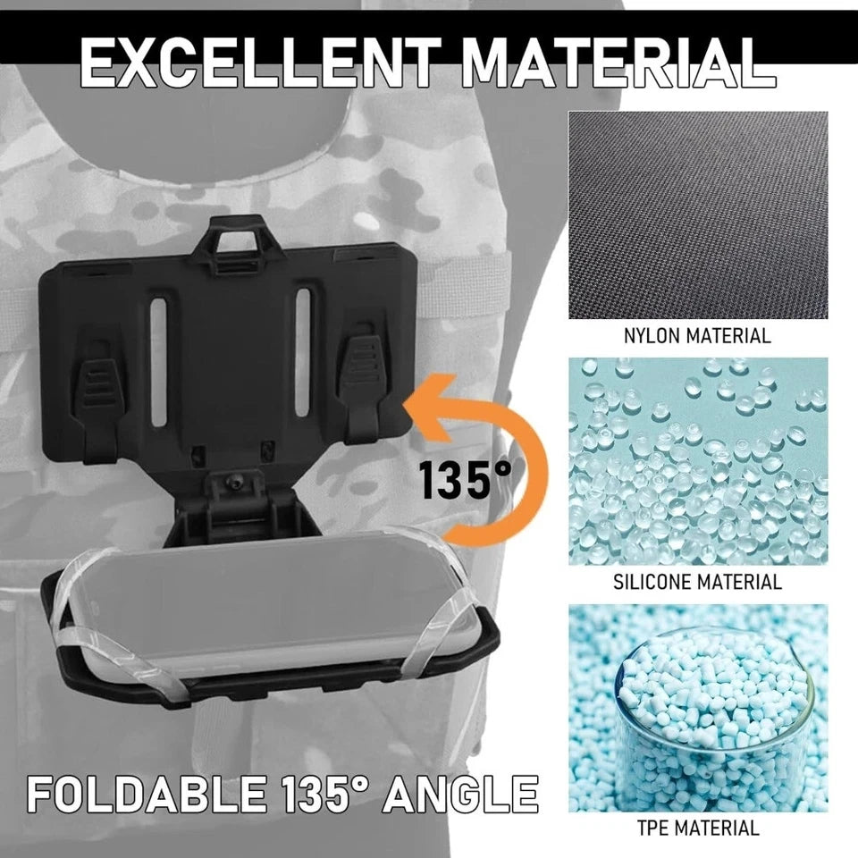 Outdoor Tactical  Panel Mobile Phone Holder for Size 4.7-6.7in