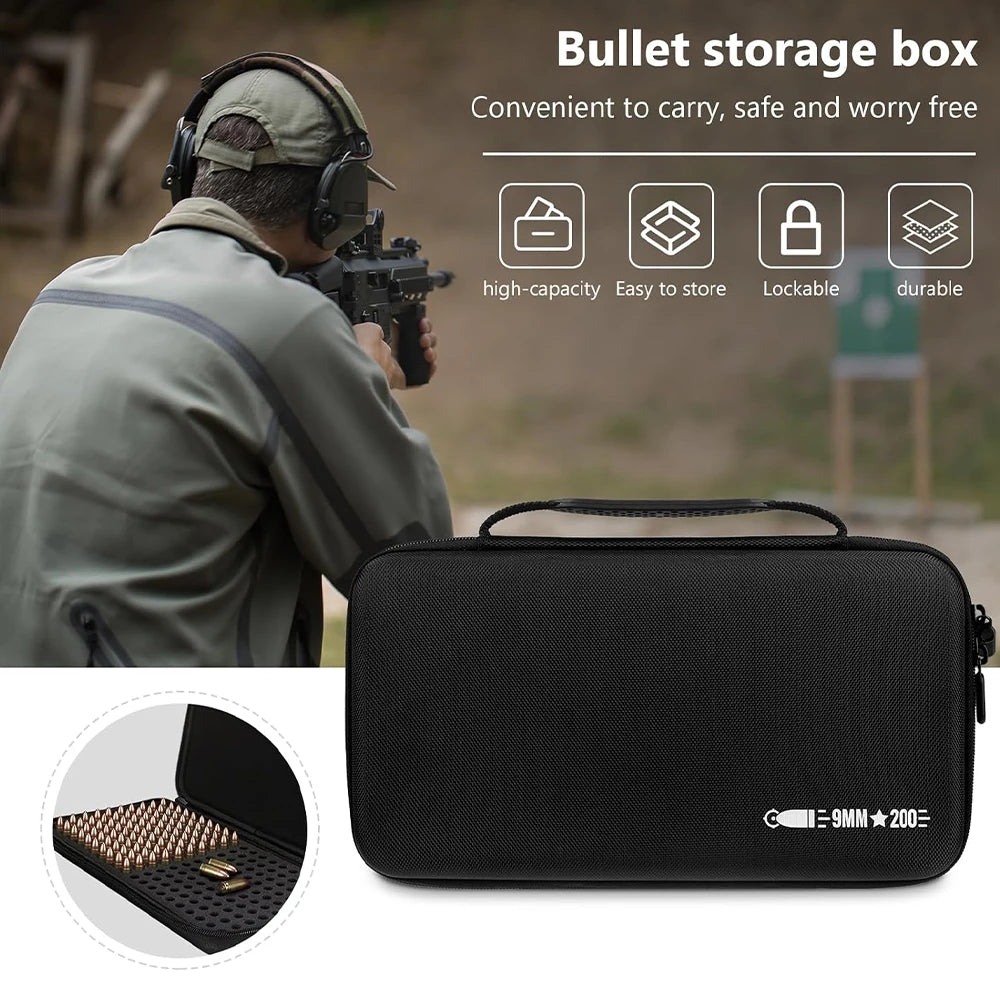 200 Rounds 9mm Ammo Storage Case