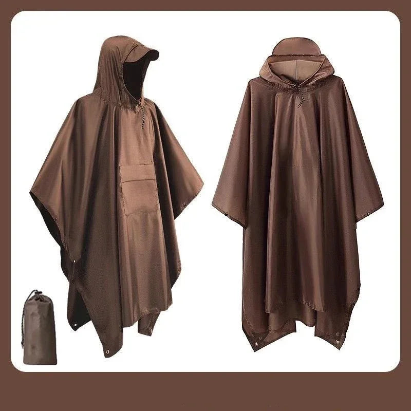 Outdoor Multi-function Tactical Poncho Cloak Camping Raincoat