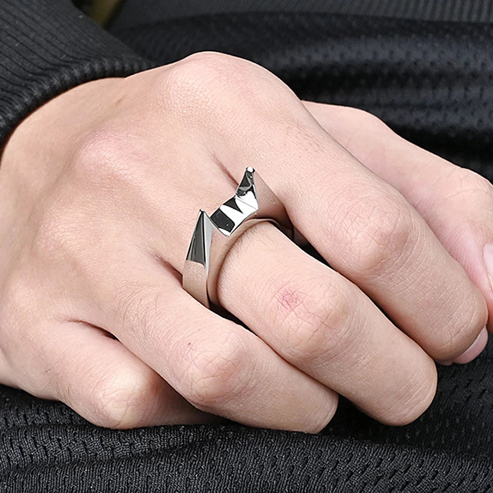 Creativity Fashion 316L Stainless Steel Cat Ears Ring for Men & Women