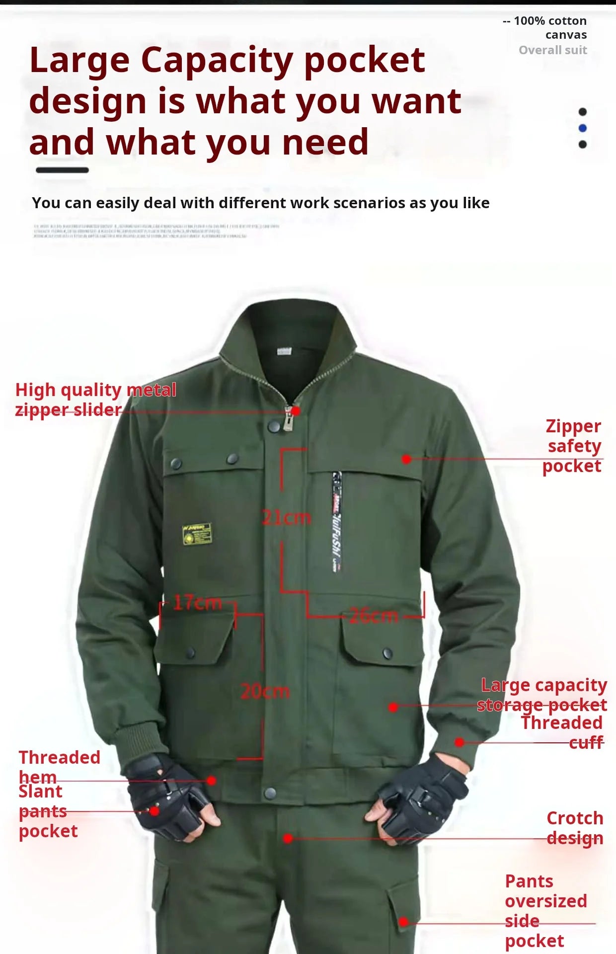 Men's Protective Clothing Two Piece Set