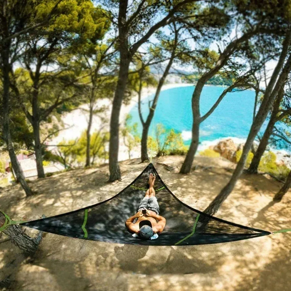 Portable Triangle Hammock Anti-Rollover Camping Hammock