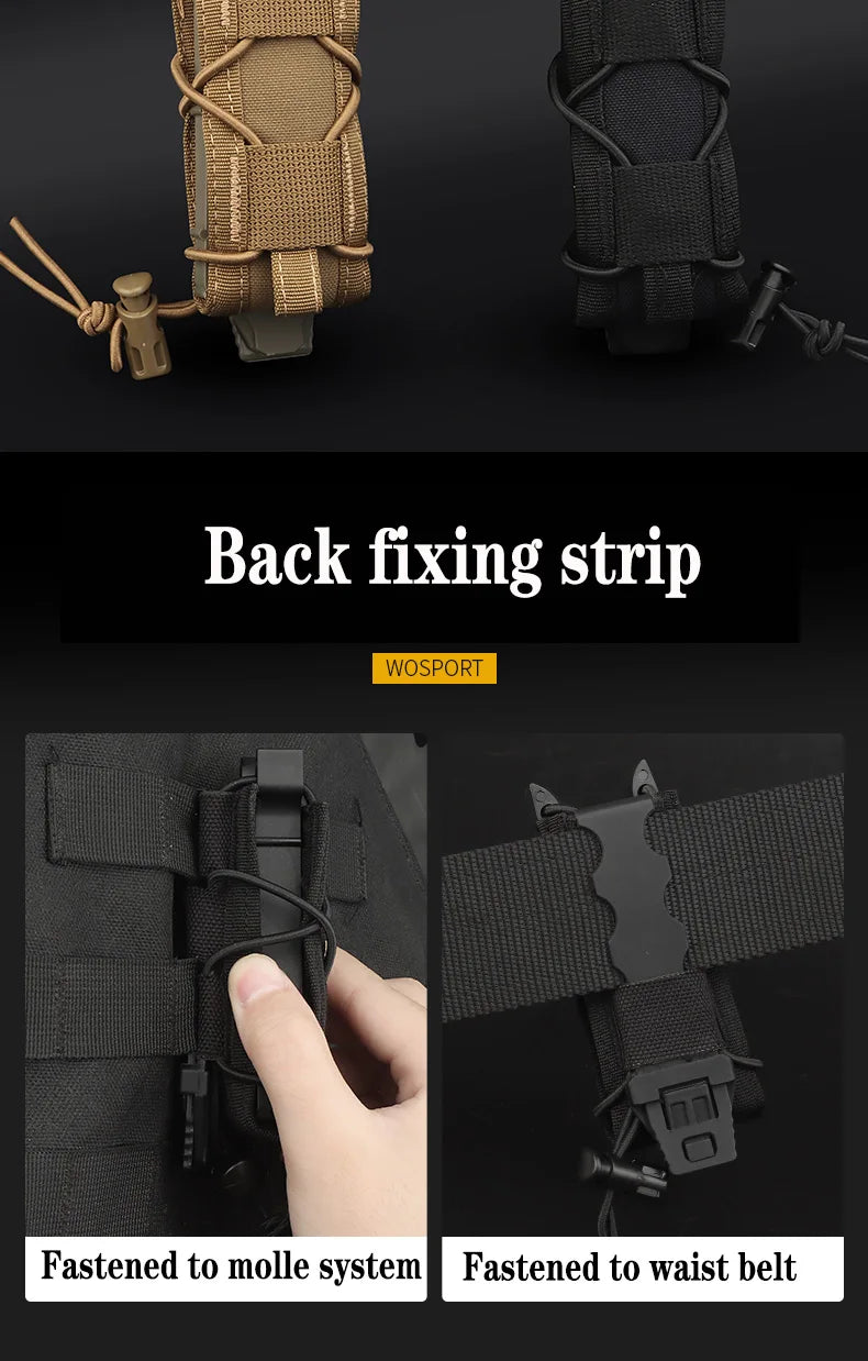 Tactical Molle 9mm Magazine Pouch Pistol Mag Holder