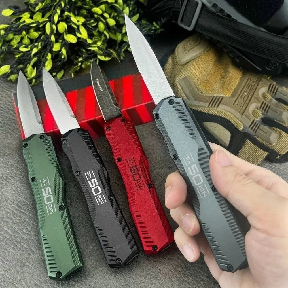 Tactical Knife D2 Steel Blade T6 Aluminum for outdoor camping