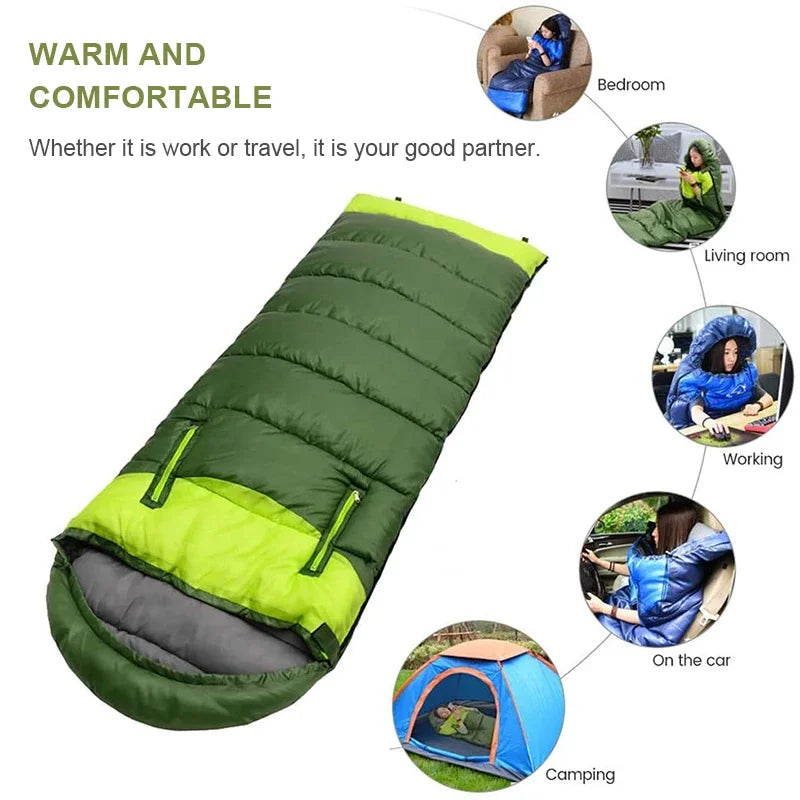 Camping Sleeping Bag Ultralight Waterproof 4 Season Warm Envelope Backpacking Sleeping Bag for Adults Outdoor Traveling Hiking