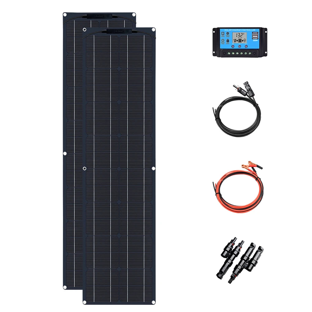 WUZECK Flexible Solar Panel kit 50 Watt  PV Module 100 Watt 12V 24V