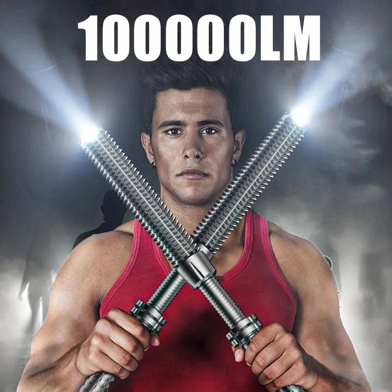 Baseball Bat LED Flashlight AluminumAlloy