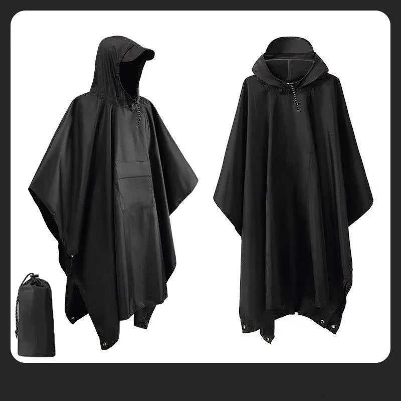 Outdoor Multi-function Tactical Poncho Cloak Camping Raincoat