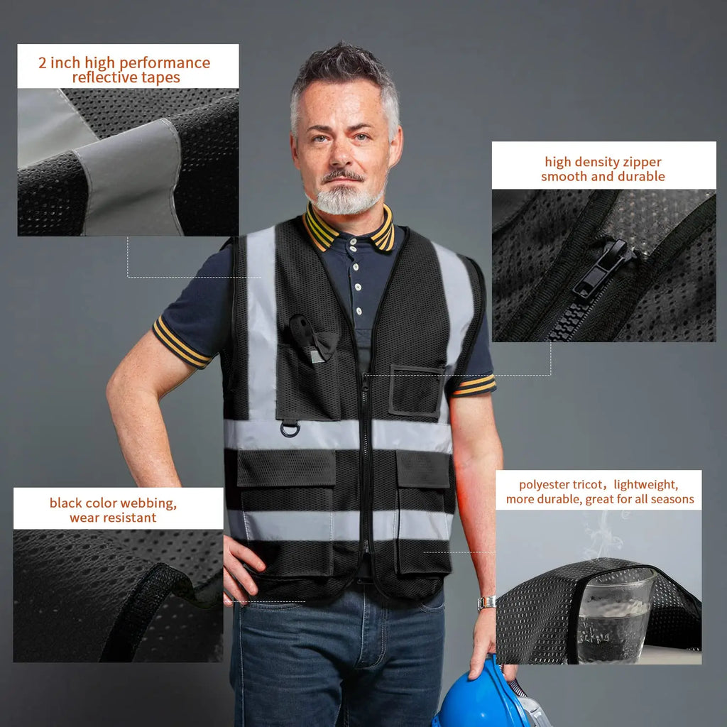 Reflective Safety Vest High Visibility blank  XXXL