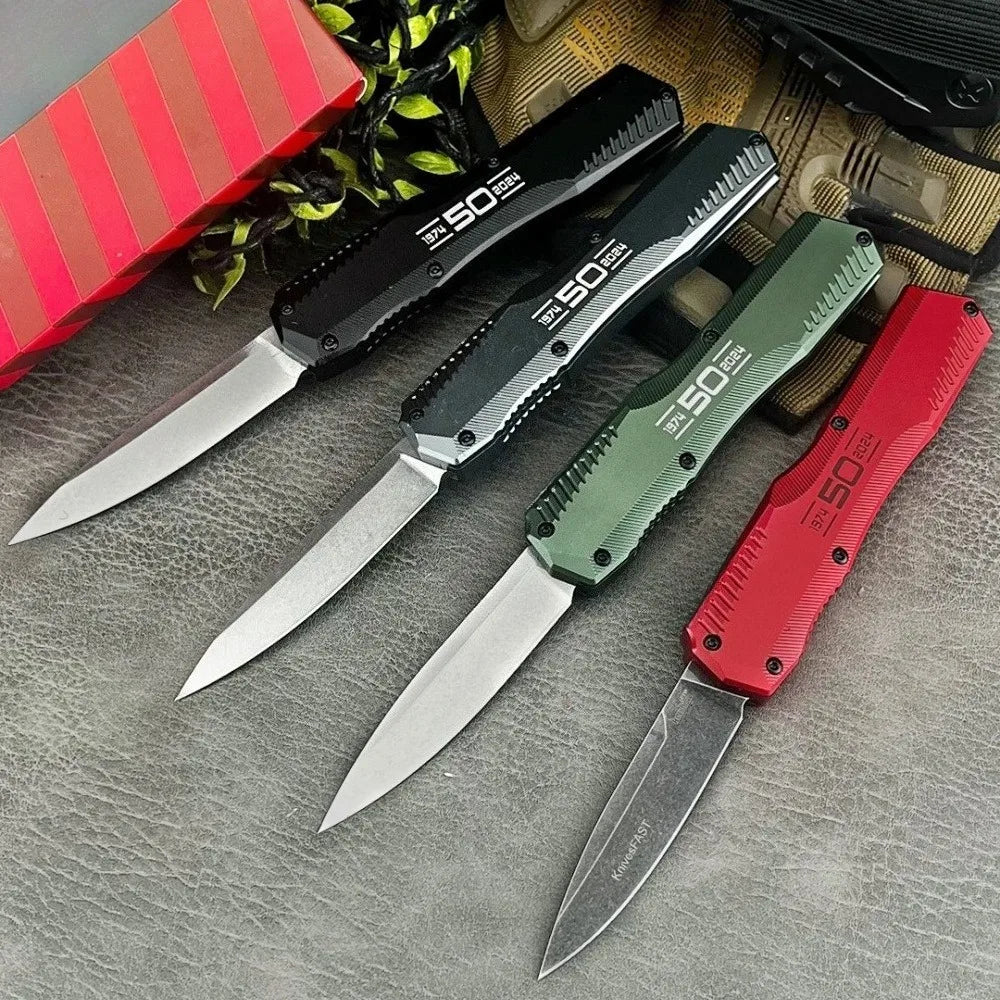 Tactical Knife D2 Steel Blade T6 Aluminum for outdoor camping