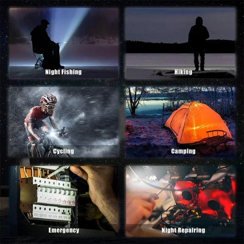 Mini Portable Keychain LED Flashlight USB Rechargeable Multifunctional Camping Lantern with COB Pocket Clip Bright Work Light 1-10Pcs
