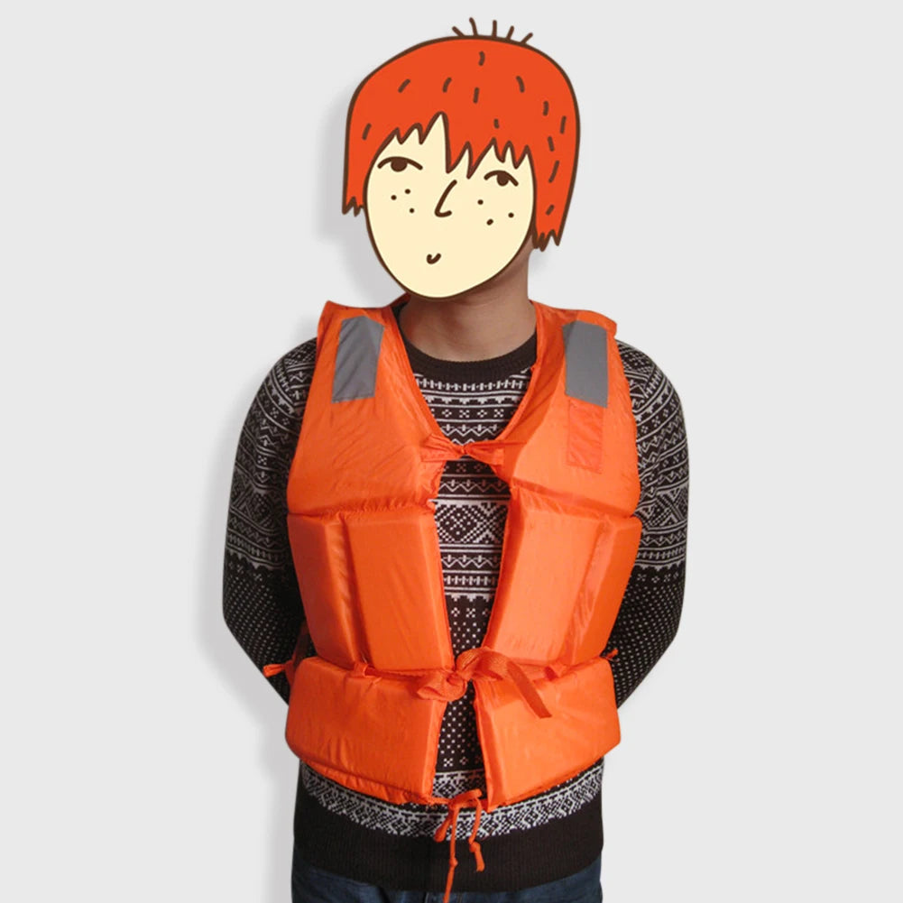Adult Safety Vest Water Buoyancy Jacket with Whistle for Swimming Water Sports Life Jacket for Skiing And Driving