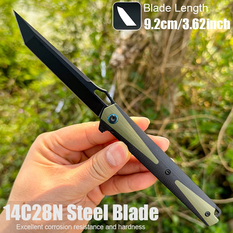 Sandvik 14C28N Steel Blade Pocket Knife,