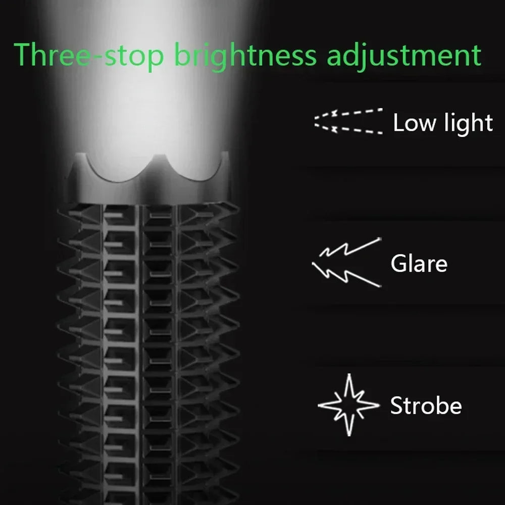 Baseball Bat LED Flashlight  Super Bright Self Defense Mace