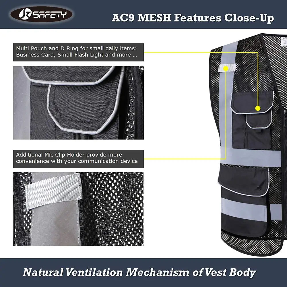 Reflective Safety Vest High Visibility blank  XXXL