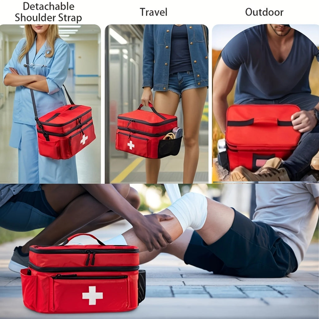 Large capacity travel medicine storage bag,