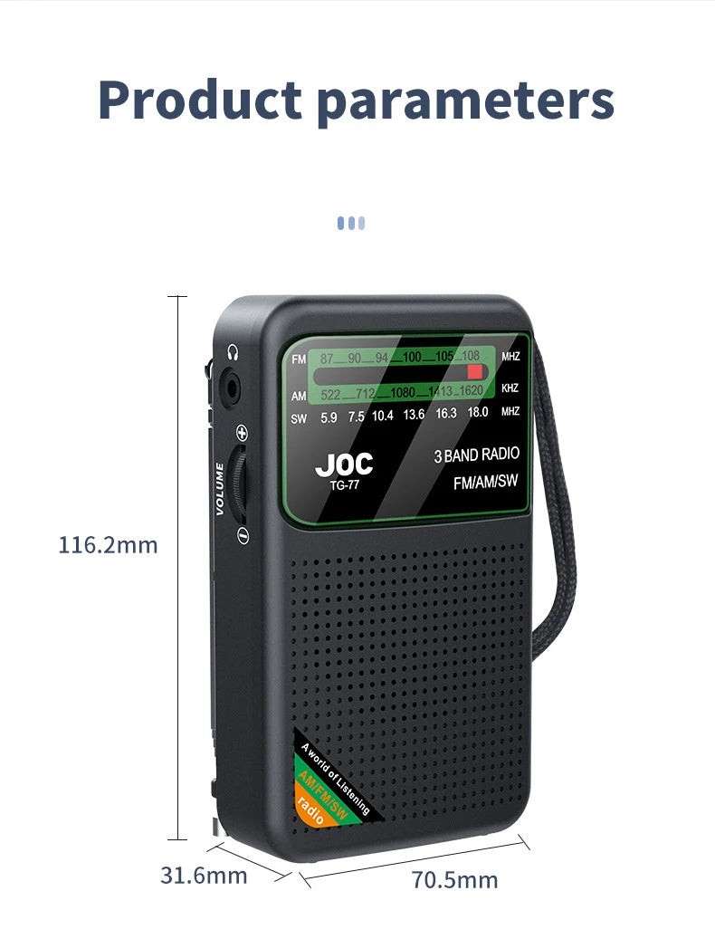 FM AM SW Radio Pocket All Band Radio