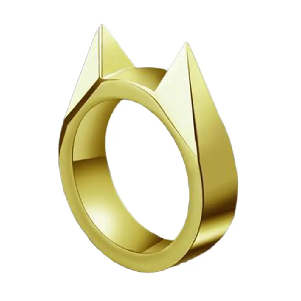 Rings Broken Window Cat's Ear Safety Survival Metal Defense Ring